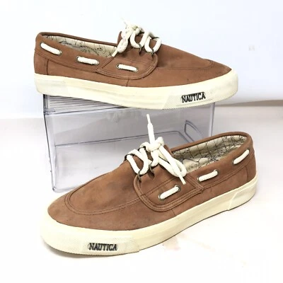 Zapatos Nautica Boater II de cuero para hombre talla 10,5 marrón claro nobuck Foto 1 de 4