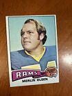 1975 Topps Merlin Olsen Los Angeles Rams Football Card #525 Exmt