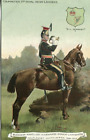 Irish Lancers Trumpeter 5th Royal horse cavalry vintage Valentine's postcard