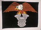 Vintage Extra Large Eagle Engine Patch 8,5 x 11,5 in