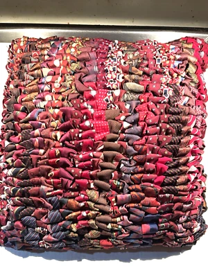 Mens Necktie Pillow Patchwork 17"X 17" Neck Tie COLORFULHandcrafted Unique NWT - Image 1 of 4