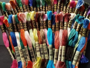 12 GENUINE DMC THREADS. PICK YOUR OWN COLOURS.ALL 447 COLOUR THREADS AVAILABLE - Picture 1 of 5