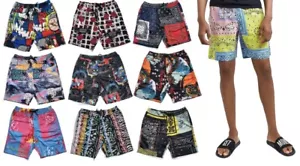 UK Mens Shorts All-over Printed AOP Short Colourful Beach Summer Surf Trunks New - Picture 1 of 53