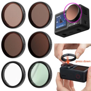 Lens Filters ND8/16/32/64 UV CPL Filter For DJI Action 5 Pro/4/3 Sports Camera - Picture 1 of 20