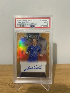 PSA 9 2016-17 Panini ausgewählte Signaturen #SLMO Luka Modric Prizm Auto/75 Kroatien - Bild 1 von 3