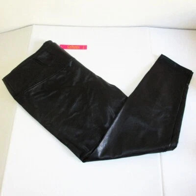 Catherine Malandrino Faux Leather Leggings Plus Size 1X 2X Black $88 - Image 1 of 4
