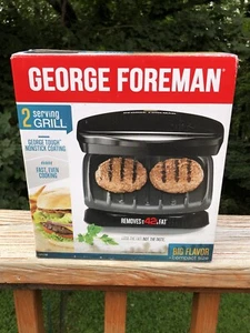 Parrilla eléctrica interior de 2 porciones George Foreman y prensa Panini - Imagen 1 de 5