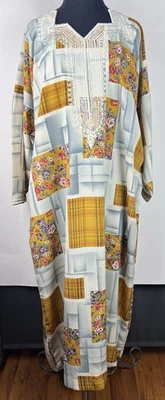 De colección. Vestido House Años 70 De Gran Tamaño Muumuu Boho Playa Caftán XL Foto 1 de 4