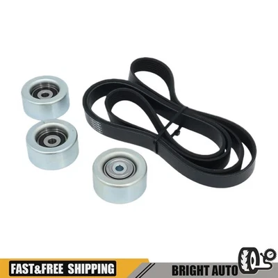 Fits Toyota 4Runner 2010-2024 FJ Cruiser 2010-2014 Idler Pulleys &Drive Belt Kit - Image 1 of 4