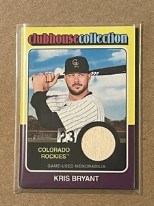 2024 Topps Heritage High Number Clubhouse Collection Relics CCR-KB Kris Bryant - Bild 1 von 2