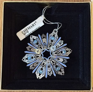 Chemart plata y azul copo de nieve adorno de Navidad 2012 - Imagen 1 de 5