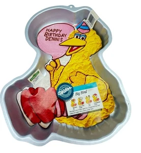 Vintage Wilton Sesame Street Big Bird Cake Pan Party-Time Pal Alluminio NUOVO - Foto 1 di 7