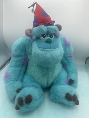 Disney Pixar Monsters Inc Sully Sullivan Sombrero de Cumpleaños Peluche RARO Foto 1 de 4