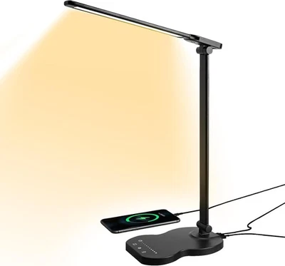 LED Schreibtischlampe, 5 Farbmodi &10 Helligkeitsstufen Tischlampe Dimmbar - Bild 1 von 4