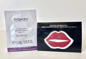 Christian Louboutin π Rouge Velvet Matte Lip Color Sample Card Lipstick 001M - Picture 1 of 2