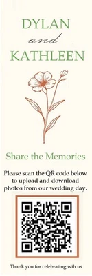 ✨ 50 marcadores personalizados para compartir fotos de boda 2x6 con código qr y alojamiento  Foto 1 de 4