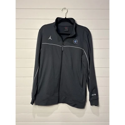 Nike Elite Jordan Georgetown Hoyas De Colección Años 90 Chaqueta de Pista Cremallera Completa Gris Para Hombres Y2K Foto 1 de 4