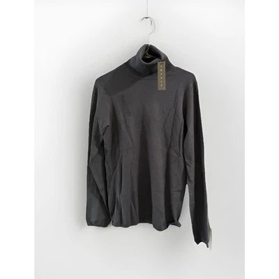 THEORY NWT New Steady Wool Fine Gauge Knit Turtleneck Sweater Indigo Sz L - Image 1 of 4