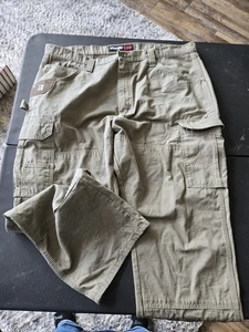 Wrangler Riggs Pantalone da Lavoro Uomo 40x30 Beige Cargo Tasca Abbigliamento da Lavoro Outdoor  - Foto 1 di 5