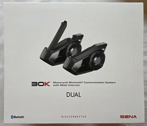Sistema de comunicación Bluetooth para motocicleta Sena 30K HD con intercomunicador de malla paquete doble - Imagen 1 de 8