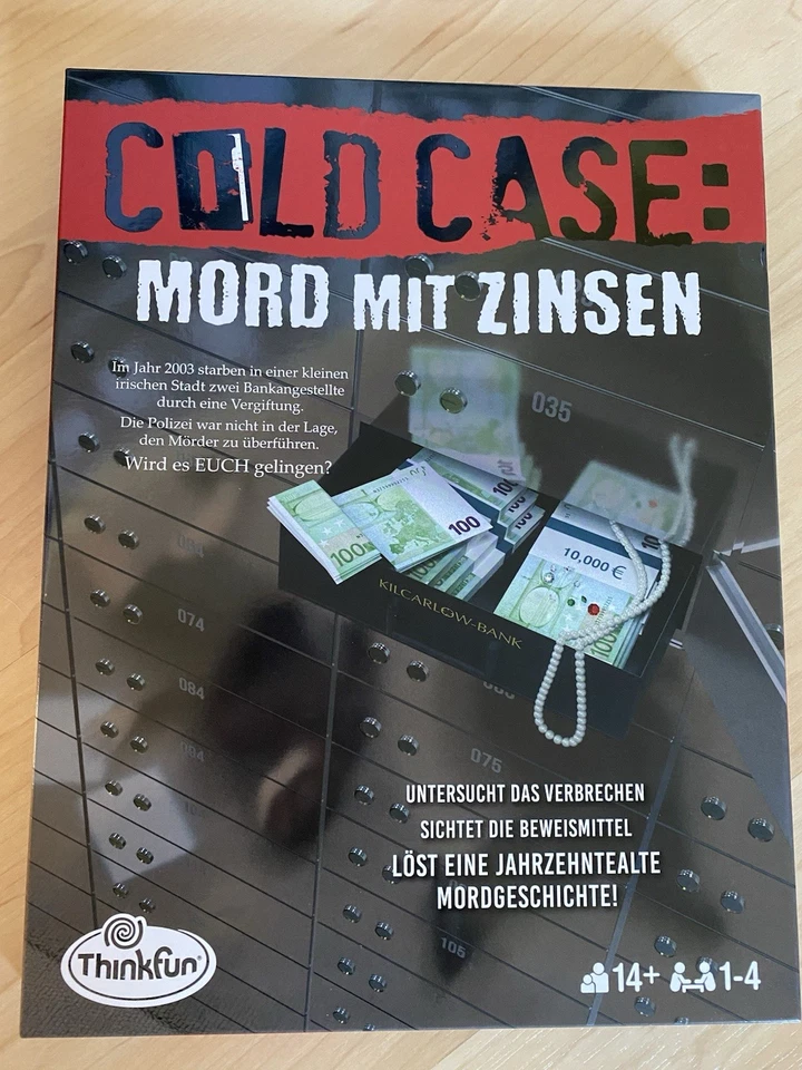NEU Thinkfun Familienspiel Logikspiel Cold Case: Mord mit Zinsen 76486 - Bild 1 von 4