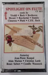 Flute Spotlight Cassette Tape NOS Sealed Rare Rampal Marion Bach Vox CT4815 - Picture 1 of 9