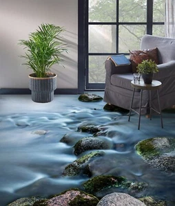Calcomanía de impresión de pared murales de piso Stone Lake 1084 3D Reino Unido Zoe - Imagen 1 de 5