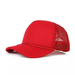 Kid's Youth Size 5 Panel Structured Foam Mesh Trucker Cap - FREE SHIPPING - Picture 1 of 34
