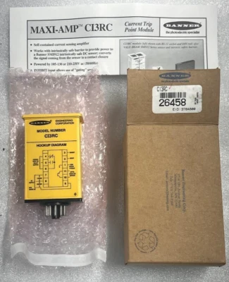 ---NEW----Banner CI3RC MAXI-AMP Module Current Sensor 120-240V AC Relay - Image 1 of 2