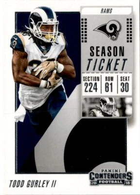 Todd Gurley II Los Angeles Rams 2018 Panini Contenders #46 - Image 1 of 2