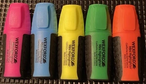 Wexford 5 Multicolored Mini Highlighters - Picture 1 of 2