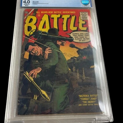 Battle #49 CBCS 4.0 1956 OW/W PGS Atlas Battle Tank GI WWII Only 1 Graded - Image 1 of 4