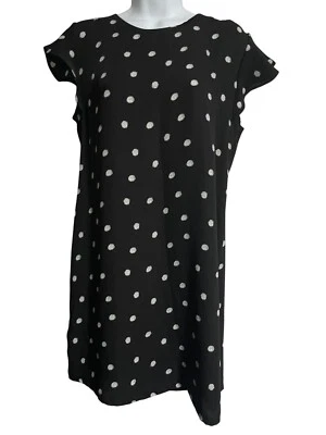 Nicole Miller Shift Dress Size 6  Polyester Sheer Black & White Polka Dot - Image 1 of 4