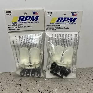 NEW RPM 80401 Shock Shaft Guards Traxxas 1/10th White (2 Sets) - Picture 1 of 1