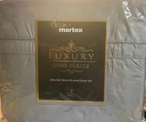 🧷 MARTEX LUXURY 2000 SERIES ULTRA-SOFT MICROBRUSHED SHEET SET, FULL, GRAY - Picture 1 of 2