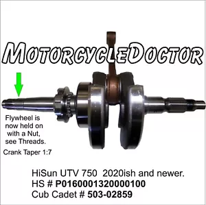 Crankshaft,UTV,750,HS,1:7,Crank Shaft,Crank,HS750,HiSun,Cub Cadet,2019ish-2024 - Picture 1 of 3