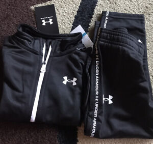 Under Armour Full Zip Jacket and Pants 2-Pc. TrackSuit Toddler Boy Size 24M NWT