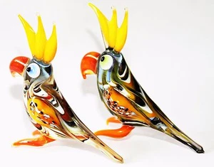 Murano Style Art Craft Color Glass Figurines "Birds,Parrots,Ducks,Owls " N88 - Picture 1 of 138