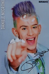 DANIELE NEGRONI - Tarjeta de autógrafo 7x10 cm - DSDS 2012 Autógrafo Fan Colección BRAVO - Imagen 1 de 1