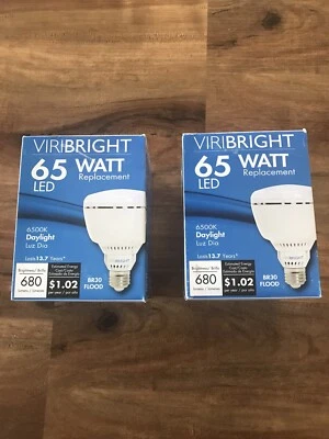 ViriBright 65 Watt Equivalent BR30 Light Bulb - Daylight (2-PACK)  - Image 1 of 3