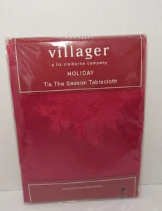Mantel Villager Holiday Tis the Season, tela redonda 70" Navidad Rn:77104 - Imagen 1 de 4