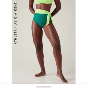 Athleta Size S Small Alicia Keys Daybreak Tie Bikini Bottom | Green #601534 - Picture 1 of 3