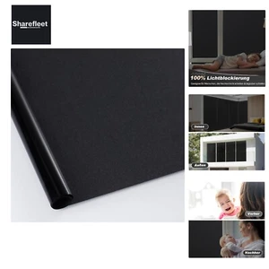 rabbitgoo Fensterfolie Blickdicht Schwarz, Lichtdicht Selbstklebend Verdunklu... - Bild 1 von 10