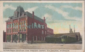 Kalamazoo Michigan MI - ESTACIÓN DE TRANVÍA INTERURBANA Y DEPÓSITO DE CARGA - Postal - Imagen 1 de 2