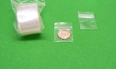 1x1 Mini Bags 2mil Clear Square Reclosable Baggies 100 Pcs Small 1" Square Bag - Image 1 of 4