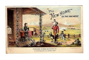c1890 Trade Card New Home Sewing Machine Co., The New Home in the West - Picture 1 of 2