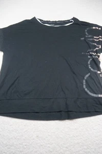 Calvin Klein Women plus 1X Black Short Sleeve Active Wear T-shirt Q717 - Picture 1 of 13