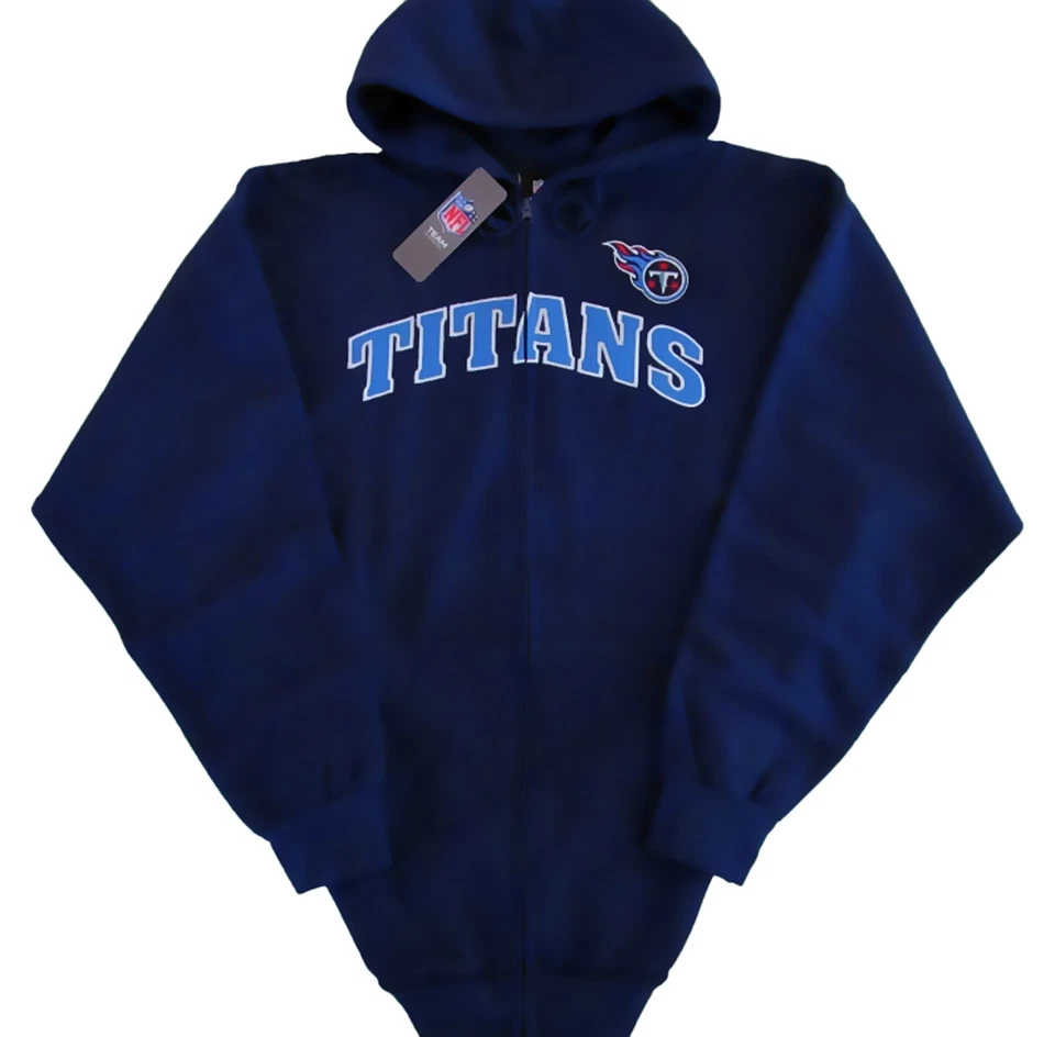 Sudadera con capucha cremallera completa Tennessee Titans NFL para hombre - talla 3X - nueva con etiquetas - azul marino Foto 1 de 2