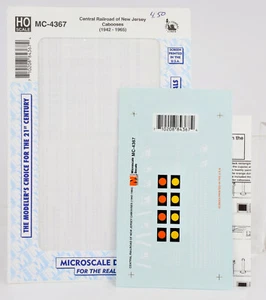 MICROSCALA SCALA HO MC-4367 FERROVIA CENTRALE DELLA NUOVA MAGLIA DECALCOMANIA CABOOSES - Foto 1 di 2
