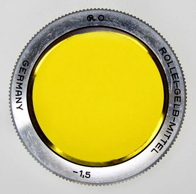Rollei R0 Gelb-Mittel -1.5 Yellow Filter for Rollei 16  #1  ........... Minty - Image 1 of 4